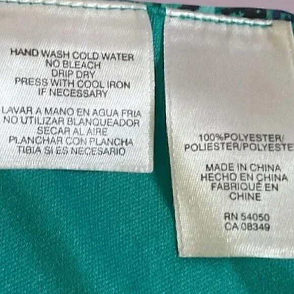 Jones Wear Women's Blue, Green Floral Side Zip Lined A-Line Skirt Size 12 (NWT) - Picture 10 of 11